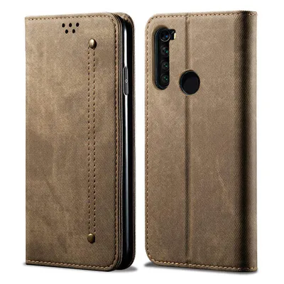 Obrázek produktu pro Redmi Note 8 Pouzdro, Kožené Peněženkové Pouzdro s Magnetickým Uzavíráním a Pouzdro s Funkcí Stojánku pro Xiaomi Redmi Note 8 Khaki