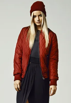 Image de Urban Classics Ladies - DIAMANT BOMBER Steppjacke rubin - S