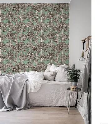Produktbild von Coloray Fototapete 290x290 cm Latextapete Magicstick - Verzauberte Bäume Waldweinlese Wald Bäume Natur