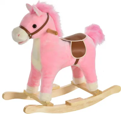 Produktbild von HOMCOM Kinder Schaukelpferd Baby Schaukeltier Pferd für 36-72 Monate Rosa