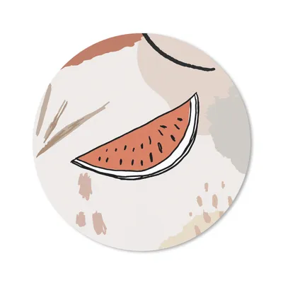 Produktbild von MuchoWow® Mauspad Mousepad Sommer - Wassermelone - Weiß 30x30 cm - Mousepads - Maus Mat - Pad - Mausunterlage - Tischunterlage - Schreibtischmatten