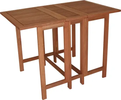 Produktbild von Doppel-Klapptisch Holztisch 107x65x75cm aus Eukalyptusholz