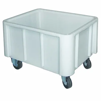 Produktbild von Großbehälter auf Rollen, weiß, Inhalt 140 Liter, LxBxH 800 x 600 x 550 mm