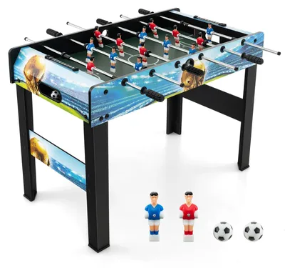Tischfußballtisch 2-in-1, 14 Spieler, 2 Bälle, Punktzähler