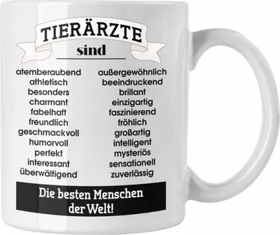 Produktbild von Trendation - Tierarzt Geschenk Tasse Geschenkidee Tierärzte Spruch Becher Kaffeetasse Veterinär Pferdearzt Tiermedizin (Weiß)