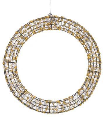 Produktbild von Kaemingk Lumineo LED Kranz 720 LED klassisch warm außen 58 cm Metall schwarz
