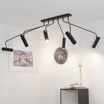 Produktbild von Deckenstrahler Schwarz GU10 Metall Modern Deckenspot Küche