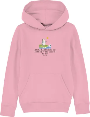 Produktbild von Mr. & Mrs. Panda Kinderpullover Pinguin Surfer 7-8 Jahre (122/128) - Baumwolle Pink - Geschenk, Optimistisch, Motiviert, Pullover, Urlaub, Hawaii, Sweater, Kapuzenpulli
