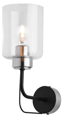 Obrázok produktu pre Nástenná lampa CERES čierna s niklovým povrchom, 1xE27x20W, kov, rozmery: 31x12x18 cm, IP20, Jupiter