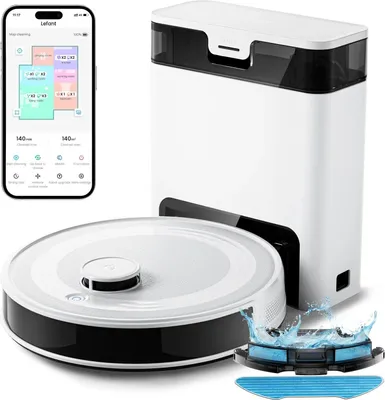 Obrázek produktu pro Robotický vysavač, laserová navigace, silný sací výkon, M2 Pro-White