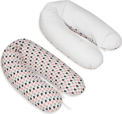 Image de Coussin de maternité avant/après l'accouchement plusieurs utilise des cœurs roses-noirs-gris