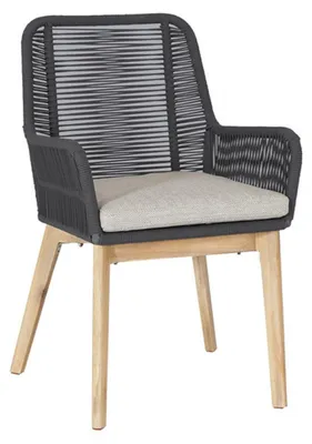 Produktbild von Paduga Dining Gartenstuhl | Anthrazit | Rope | 2er Set
