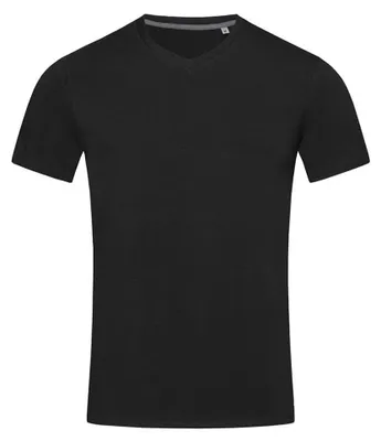 Productafbeelding van Stedman Stars heren T-shirt Clive met V-hals, maat L, kleur zwart