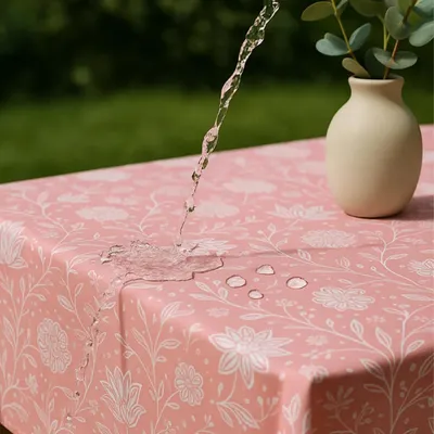 Produktbild von Fleckenabweisender Tischdecke Mit Blumenmuster 140X240 Glatt Wasserabweisend Dekorativ