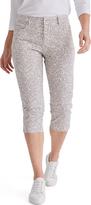 Produktbild von Stooker Women TAHITI TWILL Damen 7/8-Hose Capri Slim Fit 38 sand botanic aop