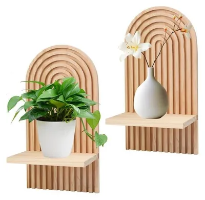 Immagine prodotto di Set di 2 mensole in legno in stile boho