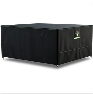 Produktbild von Famanu Schutzhülle für Gartenmöbel, wasserdicht, mit Haken, winterbeständig, 420D Oxford, schwarz (130 x 75 x 71 cm)