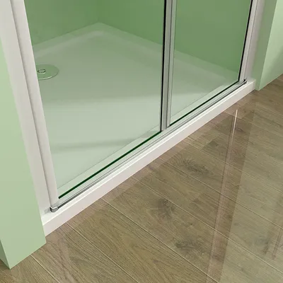 Produktbild von Doppeltür 75x185cm Pendeltür Nischentür dusche 5mm ESG Sicherheitsglas Mattgrau Schwingtür Duschabtrennung
