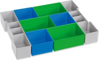 Produktbild von Einteilungsset L-BOXX® CD3 LB 102 B378xT313xH65mm blau/grün/grau