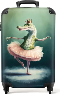 Obrázek produktu pro NoBoringSuitcases.com® Kufry Příruční kufry na kolečkách Malé cestovní kufry na 4 kolečkách - Crocodile - Crown - Gold - Ballet - Portrait - Kids - Cabin Size < 55x40x23 cm & 55x40x20 cm - Foto kufr - Příruční kufr - Palubní zavazadloPříruční kufr 55x35x20 cm, 36L,