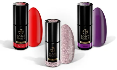 Zdjęcie produktu dla Set lakierów hybrydowych 326 + 364 + 424 Boska Nails