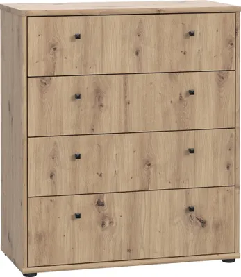 Image de Kommode >TEMPRA2< 4 Schubladen, Artisan Eiche Dekor - 73,7x85,5x34,8cm (BxHxT)