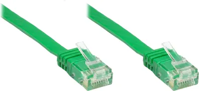 Produktbild von Patchkabel, Cat. 6, U/UTP, FLACHKABEL, grün, 1m, Good Connections®
