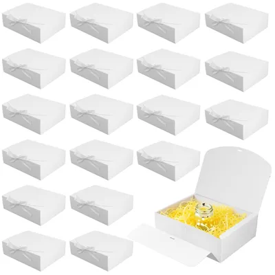 Immagine prodotto di Omgoods - 20 scatole regalo bianche con coperchio