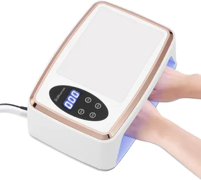 Productafbeelding van 380W nageldrooglamp, UV-LED nagellamp, professionele manicurelamp met timer en LCD-display, geschikt voor nagels van handen en voeten
