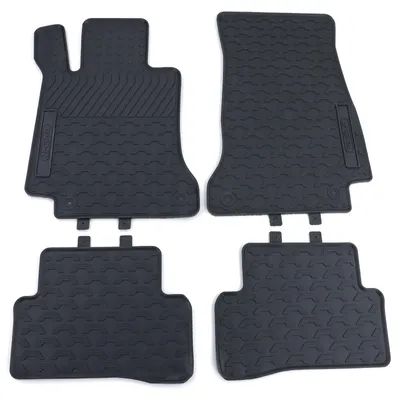 Image de Tapis de sol avant/arrière pour Mercedes-Benz Classe C W205 S205, modèles de 2014 à 2022, en caoutchouc de qualité supérieure