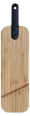 Salami-Messer mit Bambusbrett, 43x11x2,2 cm, Schwarz