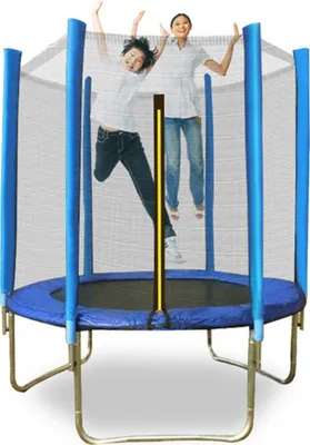 Produktbild von Trampolin Gartentrampolin Ø152cm,Komplettset Kindertrampolin Outdoor Trampolin mit Sicherheitsnetz  Blau