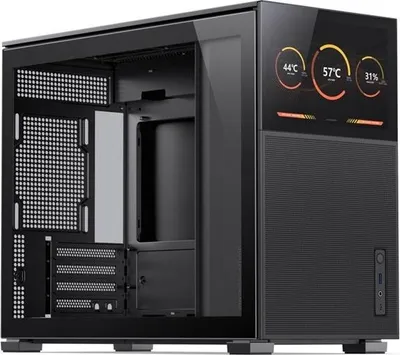 Produktbild von Jonsbo D31 MESH, Midi Tower, PC, Schwarz, DTX, ITX, micro ATX, Stahl, Gaming