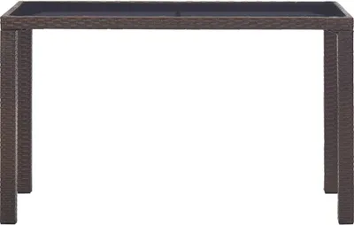 Produktbild von vidaXL Gartentisch Braun 123x60x74 cm Poly Rattan