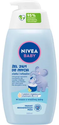 Obrázok produktu pre Nivea Baby Jemný 2 v 1 sprchový gél na telo a vlasy 500 ml