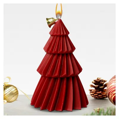 Produktbild von Weihnachtskerze, Natürliche Duftkerze aus Pflanzenwachs - Tischdekoration für Zuhause, Büro, Feier und Geburtstag