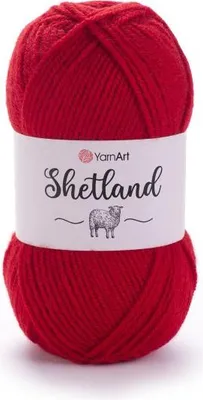 Produktbild von YarnArt Shetland, Rot, 70%.Polyacryl/30% Wolle, Perfekt für Herbst/Winterstrick.