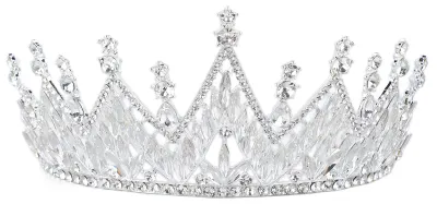 Produktbild von Damen-Hochzeitskrone, exquisiter Strass-Braut-Haarschmuck für Abschlussball, Party, Silber