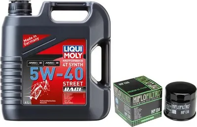 Produktbild von Wartungs-Set für Aprilia Tuono 1000 V4 R ABS APRC 14, LiquiMoly 5W-40 Race 4L + HiFlo Ölfilter HF138