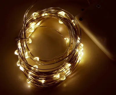 Produktbild von 50er LED Silberdraht Lichterkette, warm-weiß