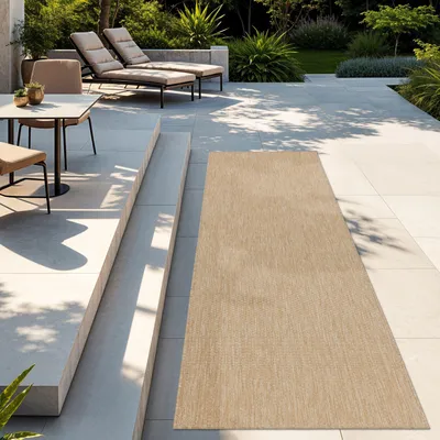 Produktbild von TT Home Teppich Für Outdoor Küchenteppich Balkon Terrasse Unifarbenes Design Modern Größe 80x150 cm