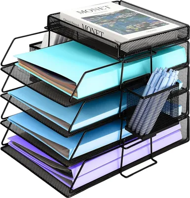 Produktbild von Briefablage Büro Dokumentenablage Metall Stifthalter Organizer Mesh