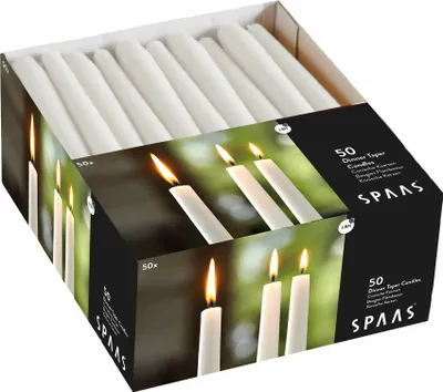 Produktbild von Spaas Festilux Spitzkerzen 23/250 mm – Weiß - ca. 8 Stunden - 50 stück