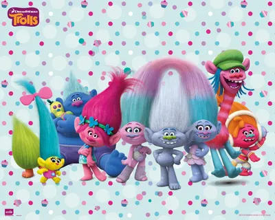 Immagine prodotto di Trolls - Gruppo - Stampa mini poster del film - formato 50x40 cm