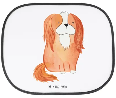 Produktbild von Mr. & Mrs. Panda Sonnenschutz Auto Hund Cavalier King Charles Spaniel - Weiß - Geschenk, Schlappohren, Spruch, für, blendschutz, Autoscheiben, Cockerspaniel, Sonnenblende