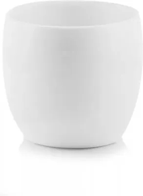 Produktbild von Keramik-Blumentopf-Abdeckung, weiße Kugel, 17 cm