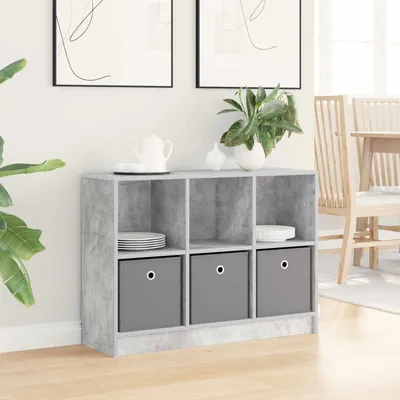 Produktbild von vidaXL Sideboard mit Schubladen Beton Grau 88,5 x 27,5 x 63,5 cm