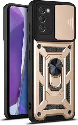 Produktbild von Galaxy Note 20 Hülle mit 360° Drehbarer Magnetische Ring Ständer Halter Dia Kameraschutz TPU Bumper Silikon Schutzhülle für Samsung Galaxy Note 20 5G Gold