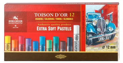 Image de KOH-I-NOOR Set de pastels extra doux pour artistes Set de pastels secs 12 pcs