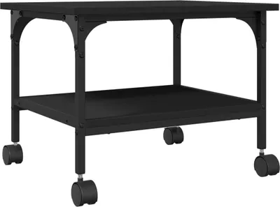 Obrázek produktu pro vidaXL Stojan na tiskárnu 2 police černý 50x40x38 cm Materiál na bázi dřeva
